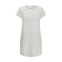 Brunello Cucinelli White Viscose Casual Dress