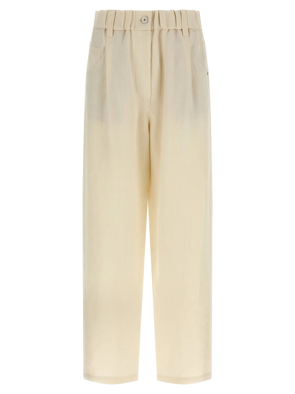 Brunello Cucinelli White Viscose Casual Pants - IT42