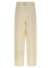 Brunello Cucinelli White Viscose Casual Pants - IT42