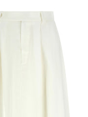 Brunello Cucinelli White Viscose Midi Skirt