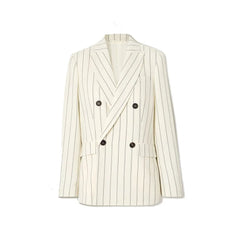 Brunello Cucinelli White Wool Blazer