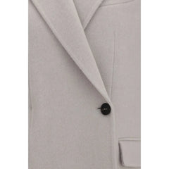 Brunello Cucinelli White Wool Oves Aries Full-Length Jacket - IT42 | L