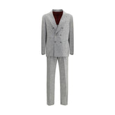 Brunello Cucinelli Wool and cashmere buttoned grisaille Suit - IT50 | L - Pant Suits