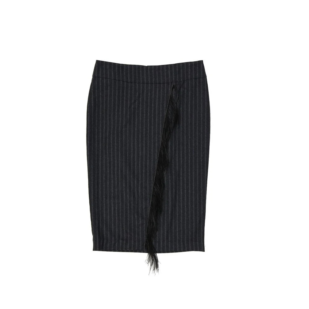 Brunello Cucinelli Wool Striped Skirt - Skirts