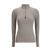 Brunello Cucinelli Zipped high neck Top - S - Sweaters