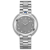 Bulova Gray Stainless Steel Dress Watch