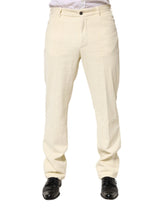 Burberry Beige Corduroy Cotton Straight Men Trouser Pants - IT50 | L - Trousers