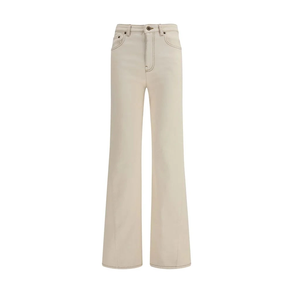 Burberry Beige Cotton Bootcut Jeans