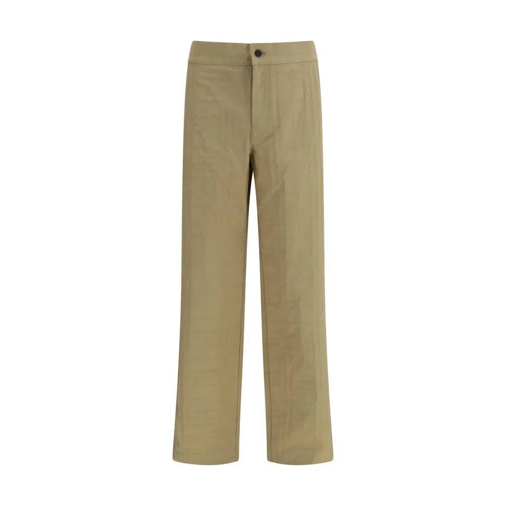 Burberry Beige Cotton Casual Pants