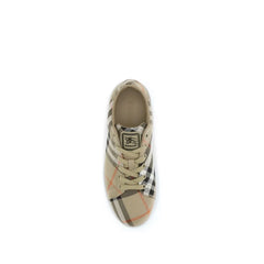 Burberry Beige Cotton Low Top Sneakers - EU41/US11
