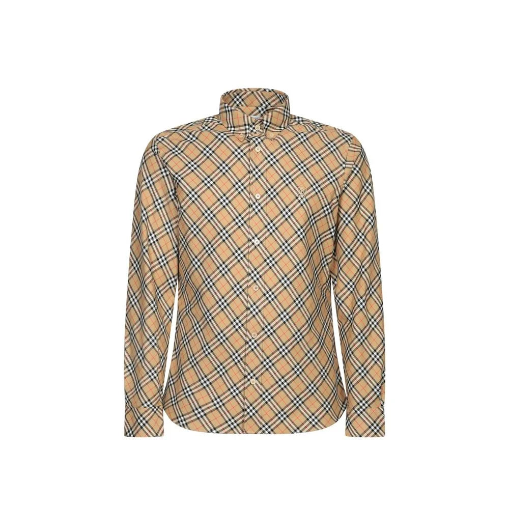 Burberry Beige Cotton Pattern Shirt - S