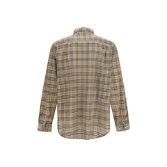 Burberry Beige Cotton Pattern Shirt - XL
