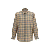 Burberry Beige Cotton Pattern Shirt - XL