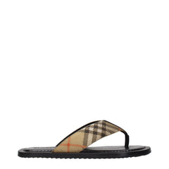Burberry Beige Fabric Flip-Flop Sandals - EU41/US8
