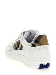 Burberry Beige Leather Low Top Sneakers