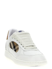 Burberry Beige Leather Low Top Sneakers