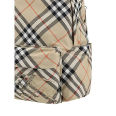 Mochila Burberry bege em poliéster