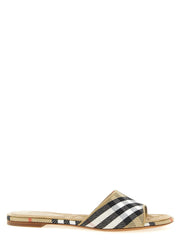 Burberry Beige Polyester Slides