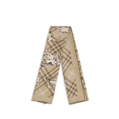 Cachecol Burberry em seda bege