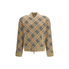Burberry Bomber Beige en Laine - Vestes Bomber