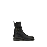Burberry Black Calf Leather Bos Taurus Ankle Boots