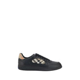 Burberry Black Calf Leather Bos Taurus Low Top Sneakers - EU44/US11