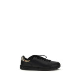 Burberry Black Calf Leather Bos Taurus Low Top Sneakers - EU45/US12