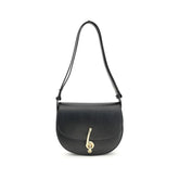 Burberry Black Calf Leather Bos Taurus Shoulder Bag