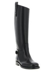 Burberry Black Calfskin Over The Knee - EU37/US7