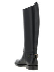 Burberry Black Calfskin Over The Knee - EU37/US7