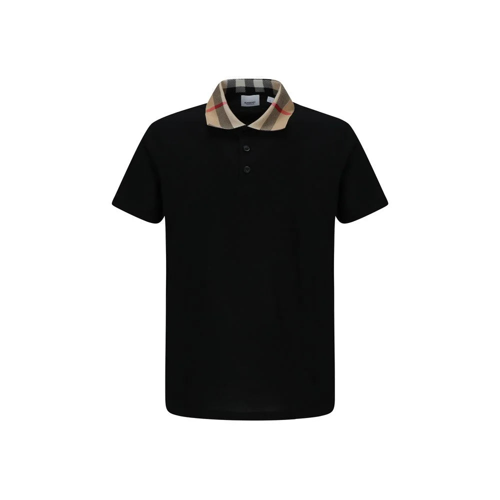 Burberry Black Cotton Polo Shirt