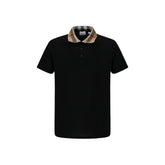 Burberry Black Cotton Polo Shirt