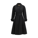 Burberry Black Cotton Trench Coat - 6