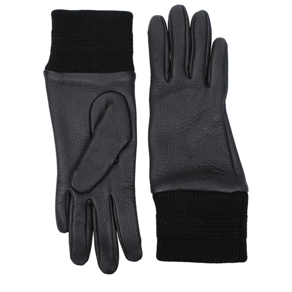 Burberry Black Leather Gloves - 7|S