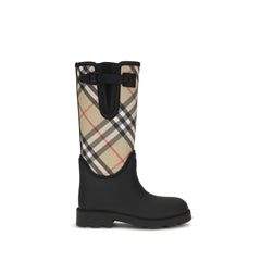Burberry Black Rubber Rain Boots
