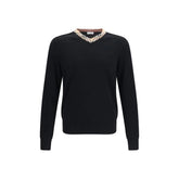 Burberry Black Wool Oves Aries Sweatshirt