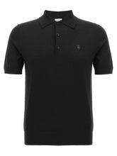 Burberry Black Wool Polo Shirt