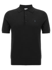 Burberry Black Wool Polo Shirt
