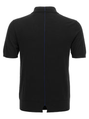 Burberry Black Wool Polo Shirt