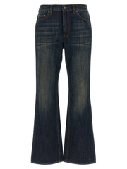Burberry Blue Cotton Flared Jeans