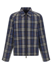 Burberry Blue Cotton Full-Length Jacket
