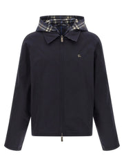 Burberry Blue Cotton Full-Length Jacket