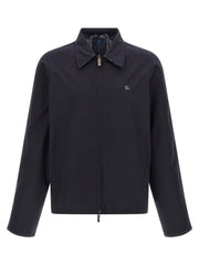 Burberry Blue Cotton Full-Length Jacket