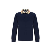Burberry Blue Cotton Polo Shirt