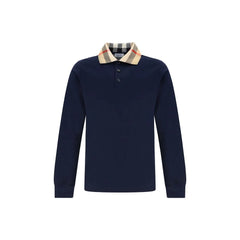 Burberry Blue Cotton Polo Shirt