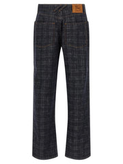 Burberry Blue Cotton Straight-Leg Jeans