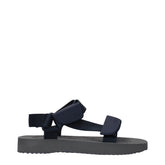 Burberry Blue Fabric Flat Sandals - EU37/US7