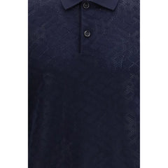 Burberry Blue Wool Polo Shirt