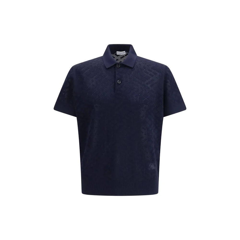 Burberry Blue Wool Polo Shirt
