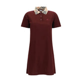 Burberry Bordeaux Cotton Casual Dress - L